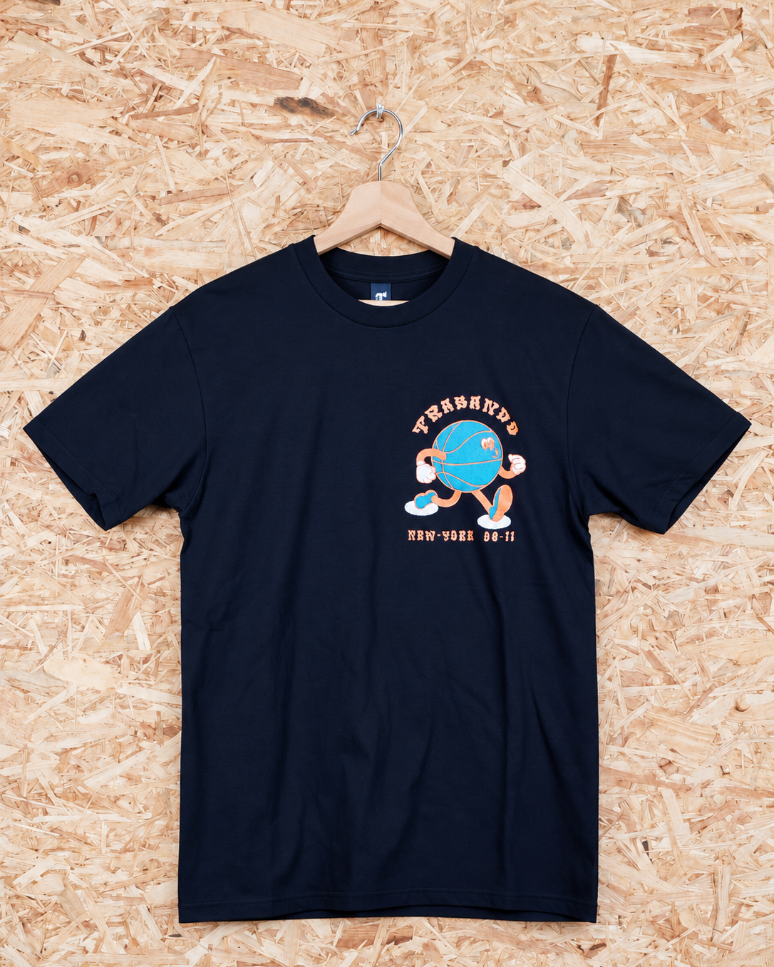 Sérigraphie 4 couleurs, t-shirt marine, poitrine gauche